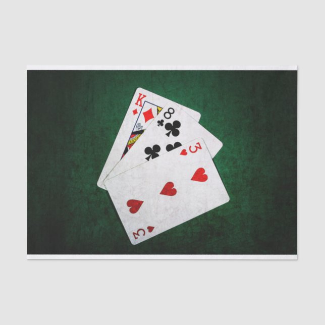 Blackjack 21 point - King, Eight, Three Tissue Paper (Front)