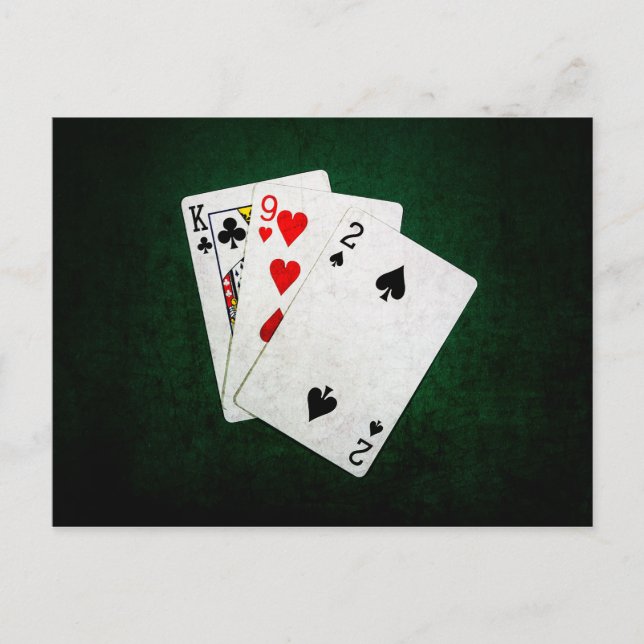 Blackjack 21 point - King, Nine, Two Postcard (Front)