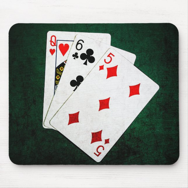 Blackjack 21 point - Queen, Six, Five Mouse Mat (Front)