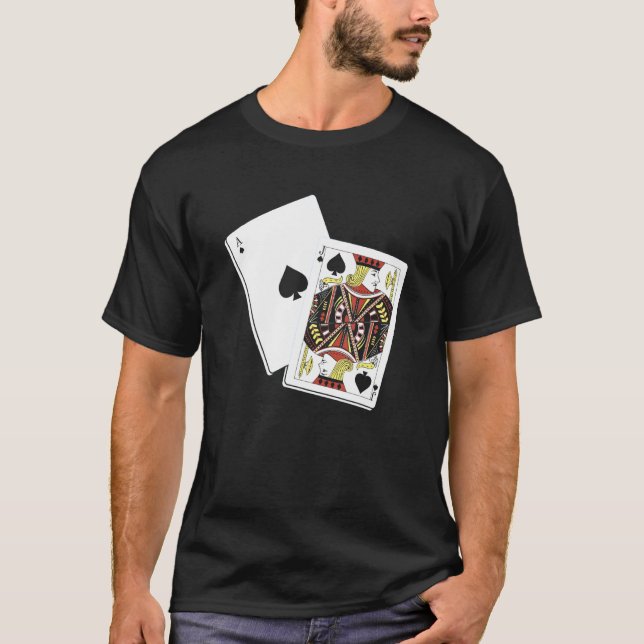Blackjack Apparel Playing Card T-Shirt (Front)