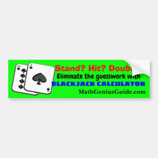 Blackjack Calculator bumper sticker