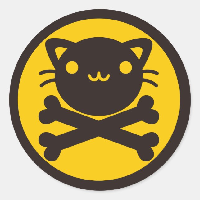 BlackJack(Cat) Classic Round Sticker (Front)