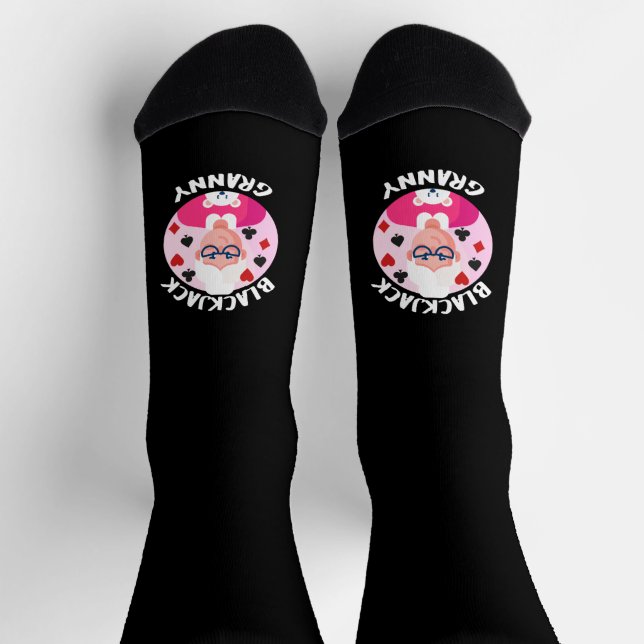 Blackjack granny | Funny blackjack grandma Socks (Top)