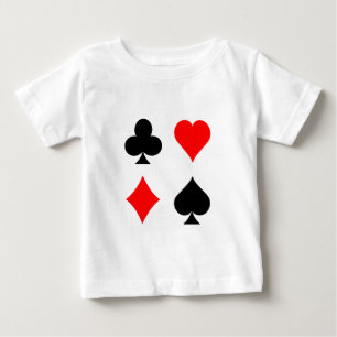 Blackjack / Poker Card Suits: Vector Art: Baby T-Shirt