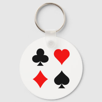 Blackjack / Poker Card Suits: Vector Art: Key Ring