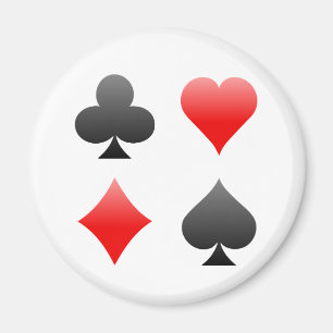 Blackjack / Poker Card Suits: Vector Art: Magnet