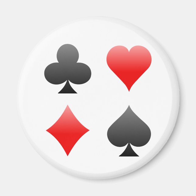 Blackjack / Poker Card Suits: Vector Art: Magnet (Front)