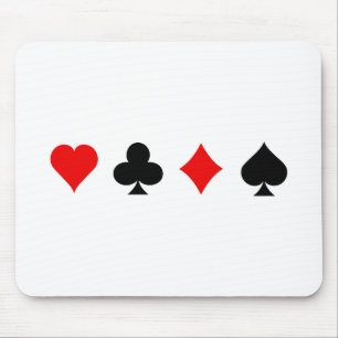 Blackjack / Poker Card Suits: Vector Art: Mouse Mat
