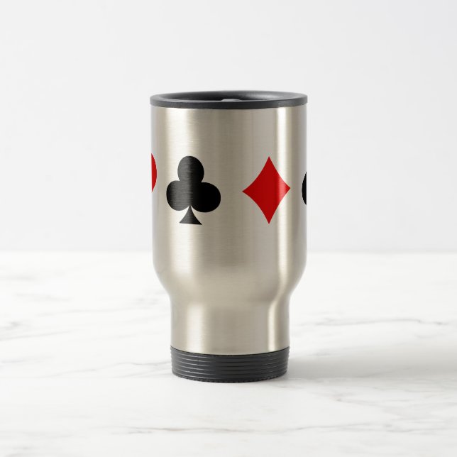Blackjack / Poker Card Suits: Vector Art: Mug (Center)