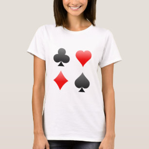Blackjack / Poker Card Suits: Vector Art: T-Shirt