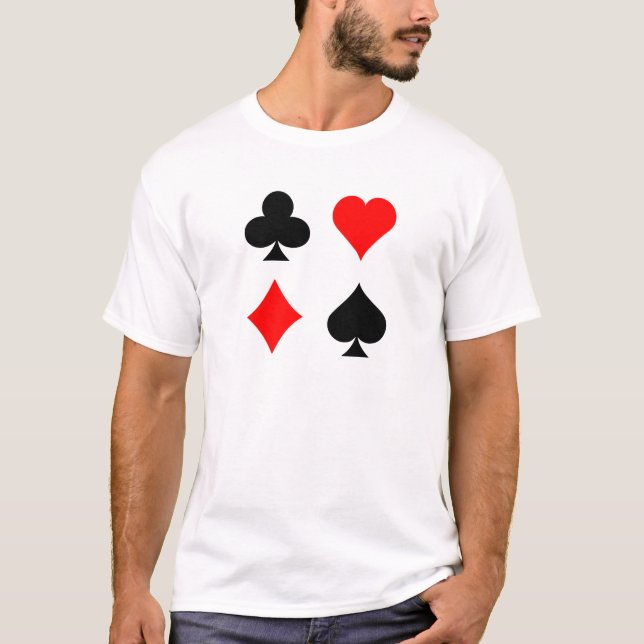 Blackjack / Poker Card Suits: Vector Art: T-Shirt (Front)