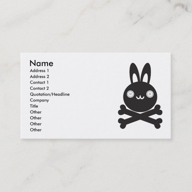 BlackJack(Rabbit) Business Card (Front)