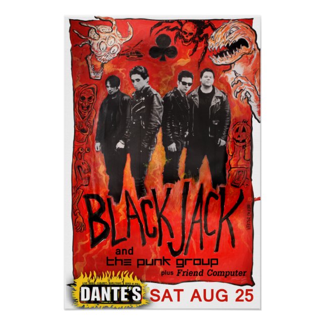 Blackjack reunion show at Dante's poster (Front)