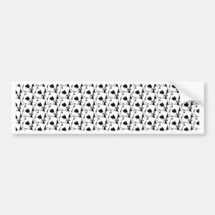 Blackjack Spades Black Bumper Sticker