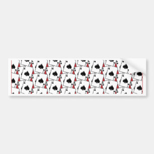 Blackjack Spades Red Large Bumper Sticker