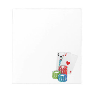 Blackjack with Poker Chips Notepad