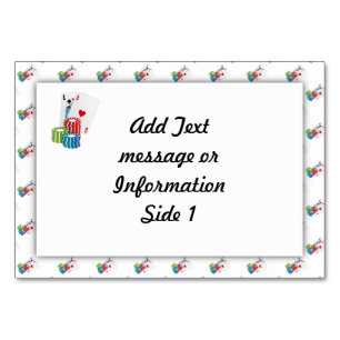 Blackjack with Poker Chips Table Number