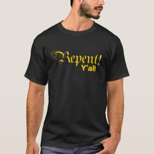 Blackletter Bible Quote Typography Yellow T-Shirt