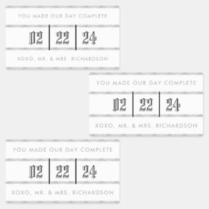 Blackletter Crystal Wedding Gift Label