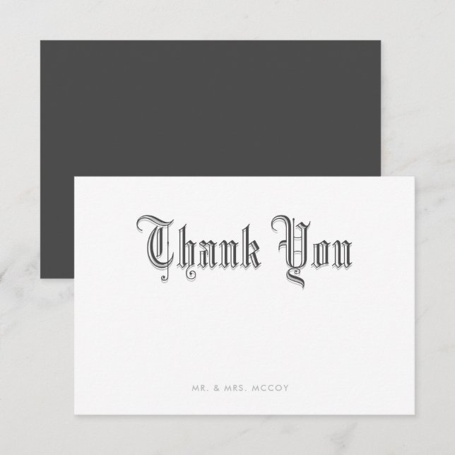 Blackletter Thank You Card (Front/Back)