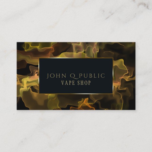 Blacklight Gold Vapour for Vape Shops Business Card (Front)