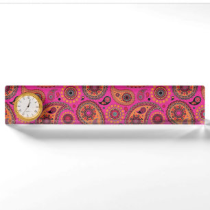 Blacklight Paisley Nameplate