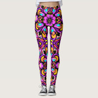 Blacklight Style Neon Wild Flowers