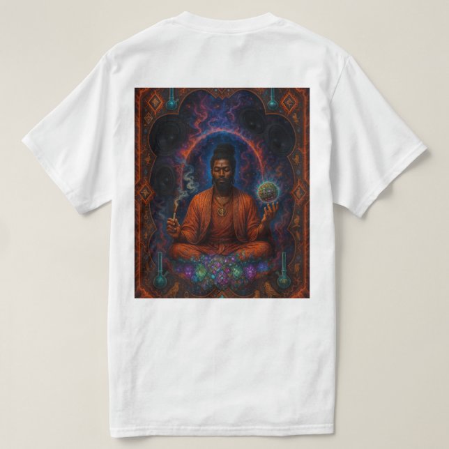 Blacklotus/ muurlotus records meditation T-shirt 2 (Design Back)