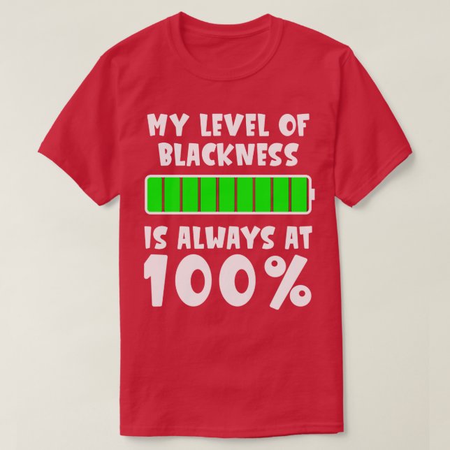Blackness is 100 Black History Month T-Shirt (Design Front)