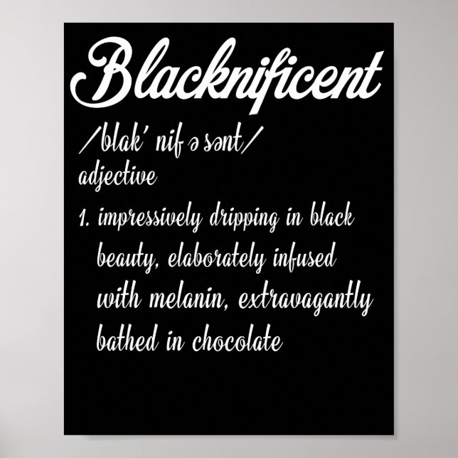 Blacknificent Black Pride Black History Month Poster (Front)