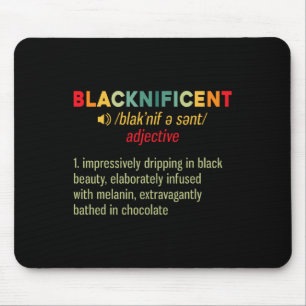 Blacknificent Definition Black Pride African Black Mouse Mat