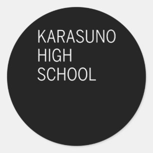 Blackorange Volleyball Practice Anime Manga Classic Round Sticker