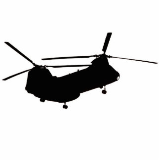 Blackout CH-46 Helicopter Standing Photo Sculpture