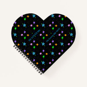 Blackout Daisy Heart Notebook