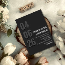 Blackout Date - Minimalist Wedding Invitation