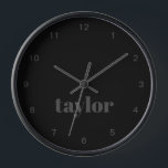 Blackout Modern Minimalist Trendy Personalised Clock<br><div class="desc">Introducing the Blackout Modern Minimalist Trendy Personalised Clock—a versatile and thoughtful gift suitable for bosses, coworkers, and employees, as well as a unique addition to personalised office gifts for her or personalised Mother's Day gifts. This clock is not only a functional timepiece but also a stylish piece of wall decor...</div>