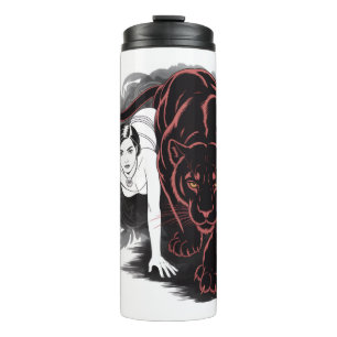 Blackpanther with women  thermal tumbler