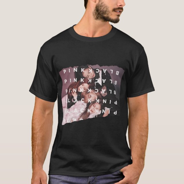 Blackpink Official Repeat Logo Photo T-Shirt (Front)
