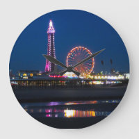 Blackpool Beach Lights at Night