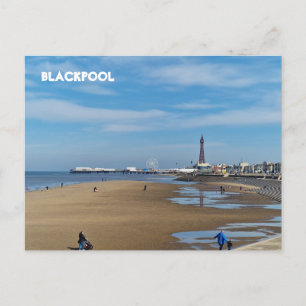 Blackpool Beach Postcard