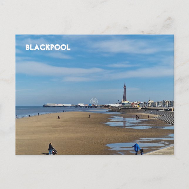 Blackpool Beach Postcard (Front)