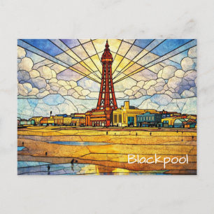 Blackpool Beach Postcard