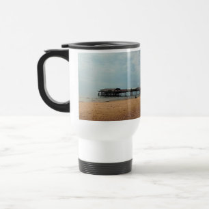 Blackpool beach travel mug