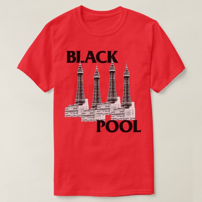 Blackpool Black Flag Parody Tribute Design T-Shirt (Design Front)