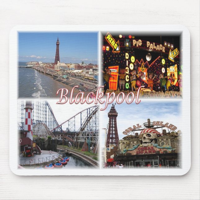 Blackpool England Mouse Mat (Front)