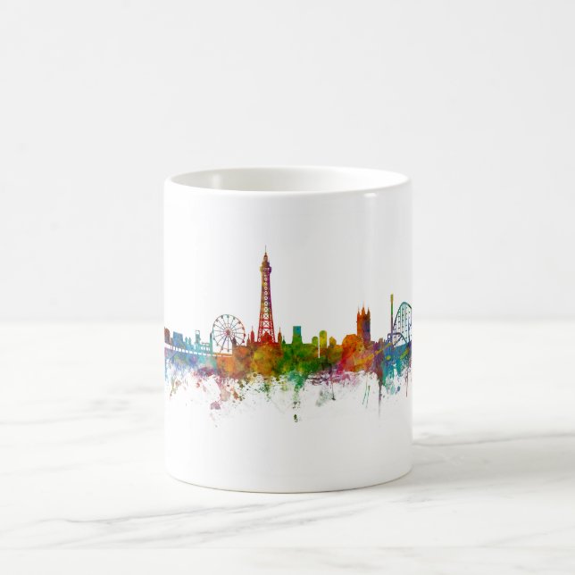 Blackpool England Skyline Coffee Mug (Center)