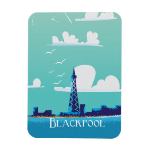 Blackpool, England vintage travel poster Magnet