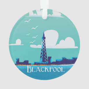 Blackpool, England vintage travel poster Ornament