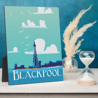 Blackpool, England vintage travel poster Plaque