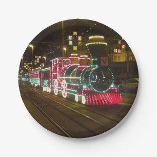 Blackpool Illuminations Tram Train Paper Plate
